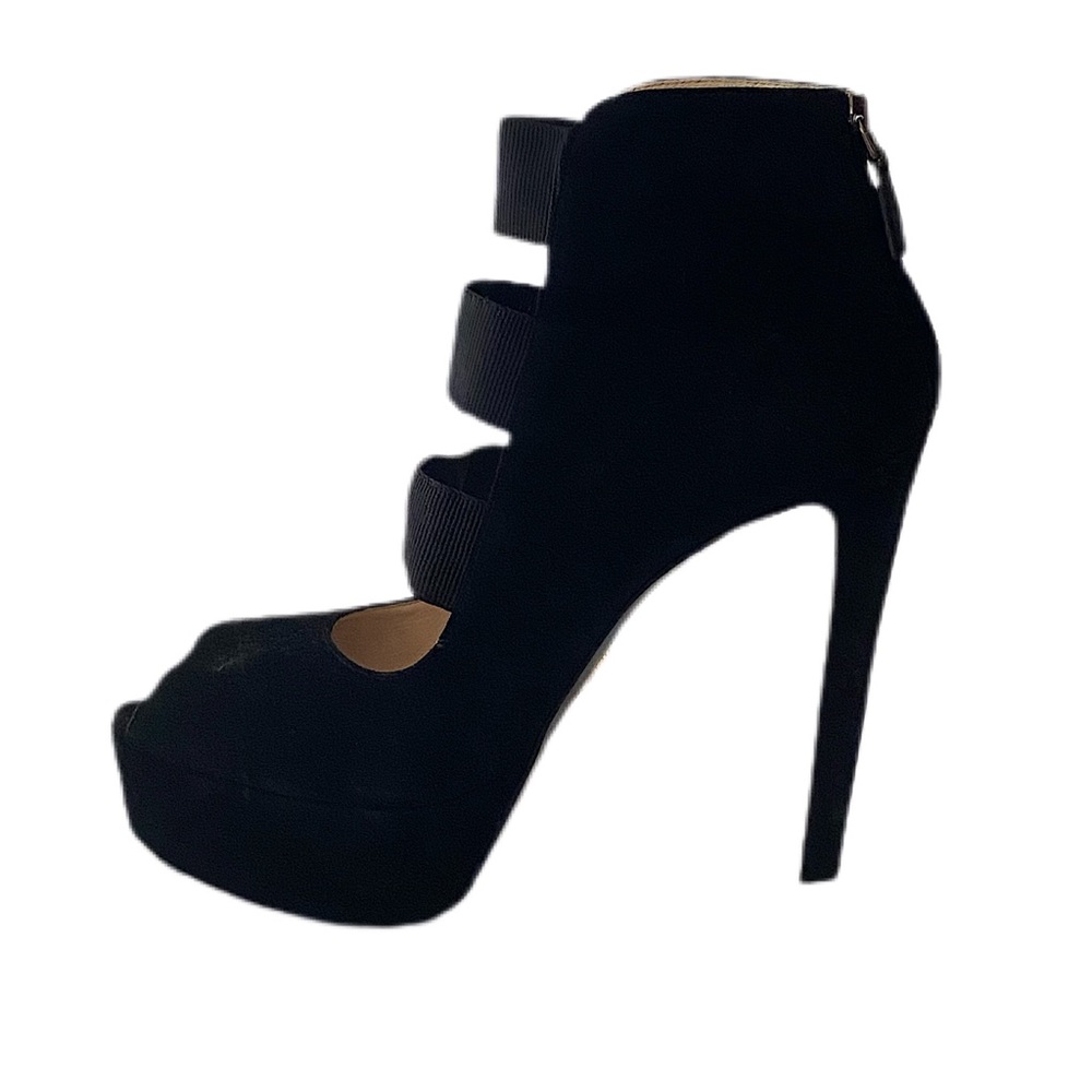 Prada Peep Toe Platform Ankle Booties